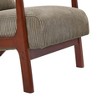APRILSOUL 32.25"Scandinavian Solid Wood Lounge Chair Ribbed Corduroy Armchair with Lumbar Support - 2 of 4
