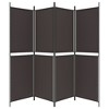 vidaXL 4-Panel Room Divider Brown 78.7"x70.9" Fabric - 4 of 4