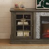 PAGED Modern TV Stand, Faux Stone Entertainment Console with 2-Door Storage and Adjustable Shelves, TV Stands for Living Room - 4 of 4