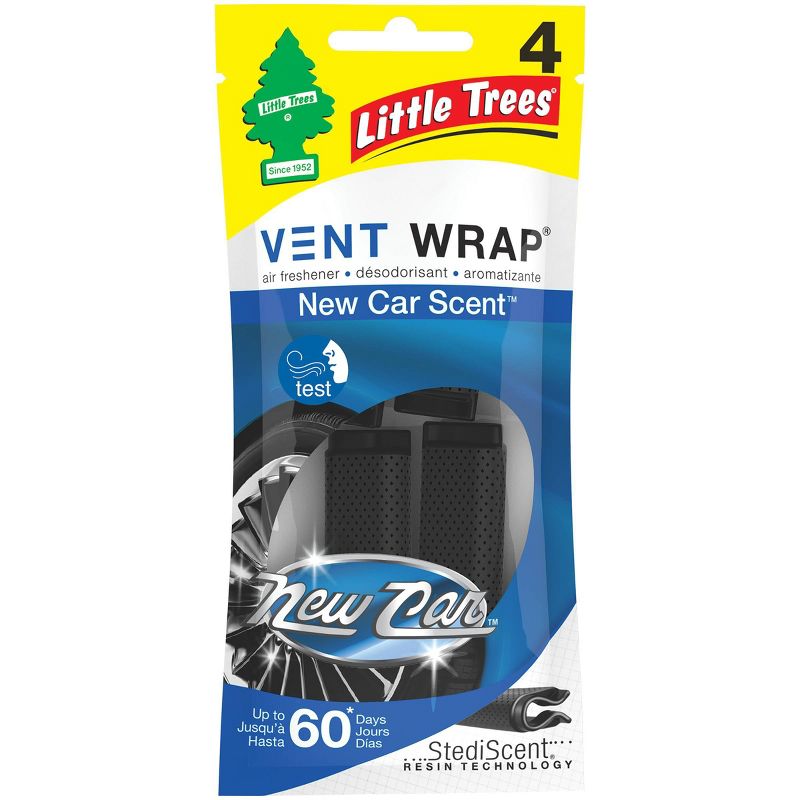 Little Trees 4pk Vent Wrap New Car Scent Air Fresheners, 1 of 5