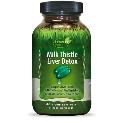 Irwin Naturals Herbal Supplements Milk Thistle Liver Detox Softgel 60ct