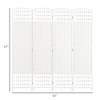 NicBex Room Divider Folding Woven Privacy Screen with Wood Legs Partition for Home & Office - 3 of 4
