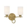 Savoy House Woodbury 2 - Light Vanity in  Warm Brass - 3 of 4