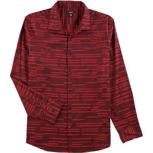Alfani Mens Broken Stripe Jacquard Button Up Shirt - 1 of 1