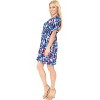 HAPPY BAY Women's Vacation Beachwear Swim Dress Summer Bathing Suit Cover-up Mini Wrap Dresses X-Large-XX-Large Blue Tie Dye Design - 4 of 4