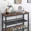 Shoe Rack For Entryway, 5 Tier Shoe Storage Rack For 16-20 Pairs Of Shoes, Industrial Shoe Organizer With 4 Metal Shelves Wooden Top For Hallway - 4 of 4