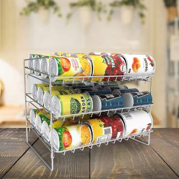 Fixwal Can Organizers and Storage for Pantry, Kitchen Organizer, Stackable  Can Rack Organizer, Chrome Stackable Can Organizer, Holds Up to 36 Cans