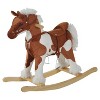 Cesicia Plush Cowboy Rocking Horse, Wooden Ride-On Toy, Wild West Fun, Brown, for 3-6 Years - 2 of 4