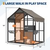Aluminum Walk-In Large Outdoor Cat Enclosure, Catio for Multiple Cats, Outside Cattery with Weatherproof Roof , Side Door, UV Proof Cover - 2 of 4