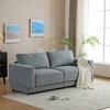 81" Modern Square Arm Sofa with Soft Cushions, Sturdy Legs, and Gray Finish for Living Room - 2 of 4