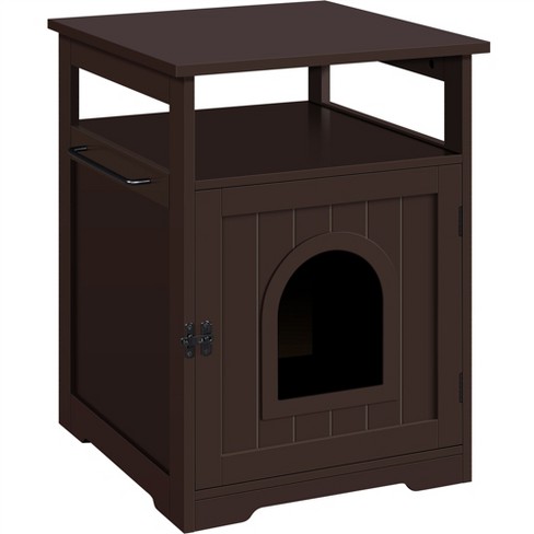 Yaheetech Decorative Cat Litter Box Enclosure - Espresso : Target