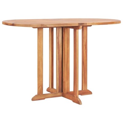 vidaXL Folding Butterfly Patio Table, 47.2"x27.6"x29.5" Solid Teak Wood