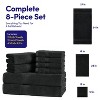 8pc 100% Combed Cotton Towel Set (2 Bath, 2 Hand, 4 Wash) by Sweet Home Collection™ - 2 of 4