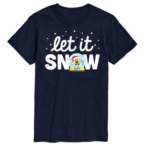 Men's - SpongeBob SquarePants - Let It Snow Christmas Short Sleeve Graphic T-Shirt - 1 of 4