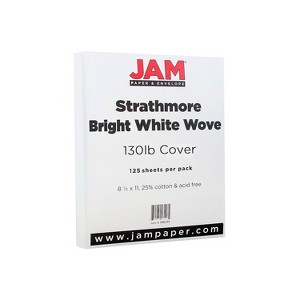 JAM Paper Extra Heavy Weight 130lb Cardstock 8.5x11 Coverstock Bright WE Wove 1196723B - 1 of 2