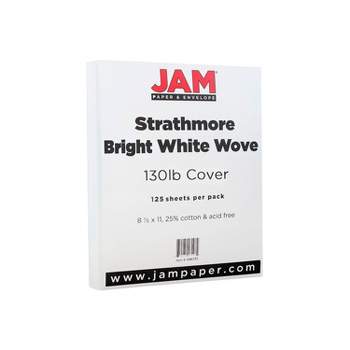 JAM Paper Extra Heavy Weight 130lb Cardstock 8.5x11 Coverstock Bright WE Wove 1196723B
