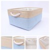Unique Bargains Fabric Collapsible Storage Organizer Basket with Handles - 2 of 4