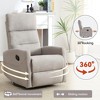 Ridstar Manual Recliner Chair with Rocker and Swivel For Living Room-Light Grey - 3 of 4