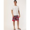 INSPIRE CHIC Men's Summer Drawstring Elastic Waist Color Block Beach Board Shorts - 4 of 4
