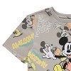 Boys Mickey Mouse Classic Shirt - Boys Mickey Mouse Disney Classic Allover Print Fashion T-Shirt (Natural, Medium) - 3 of 4
