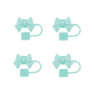 Unique Bargains Bow Straw Cover Cap 4 Pcs - 1 of 4