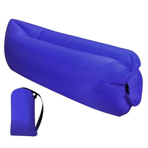 iMountek "Inflatable Lounger Air Sofa – Portable, Water-Resistant, Anti-Leak Design for Backyard, Beach, Camping & Picnics!" Blue - 1 of 4
