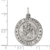 Black Bow Jewelry Sterling Silver Round St. Christopher Medal Pendant, 22mm (7/8 Inch) - 4 of 4