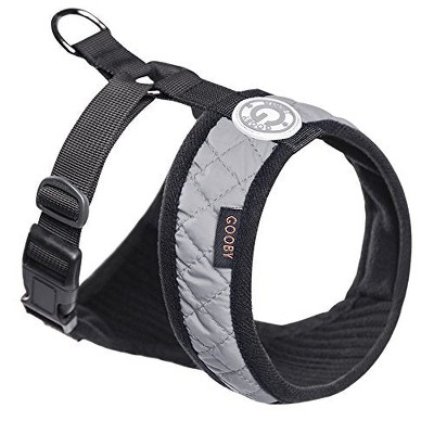 Gooby Fashion Vest Harness for Broad Chested Dogs, Gray, Medium