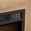 Wooakway 3D Fireplace TV Stand with LED Lights Wood with USB Charging Outlet Modern Television Table Center for TV - 3 of 4
