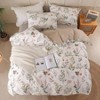 Queen Size 100 Cotton Floral Duvet Cover Set, 3 - PC, Breathable with Zipper Corner Ties - 2 of 4