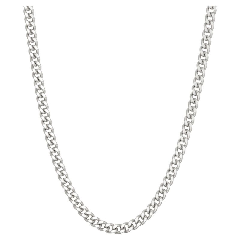 Tiara Sterling Silver Gourmette Chain Necklace, 1 of 2