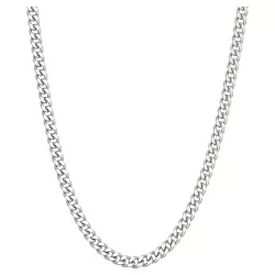 Tiara Sterling Silver Gourmette Chain Necklace