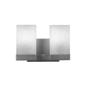 Toltec Lighting Nouvelle 2 - Light Vanity in  Graphite with 4" Square White Muslin Shade - 1 of 1
