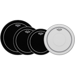 Remo Ebony Pinstripe Standard Pro Pack With Free 14" Coated Pinstripe Snare Drum Head - 1 of 1