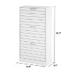 FUFU&GAGA White Woodgrain 3-Drawer Flip-Flop Shoe Cabinet Hollow Out Design Natural Style - 4 of 4