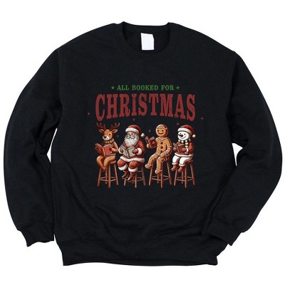 Simply Sage Market Women's Graphic Sweatshirt Booked For Christmas Stool