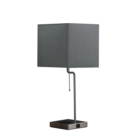 21 5 Modern Metal Table Lamp With Usb, Table Lamp With Usb Port Target