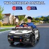 12V Kids Police Ride-On Car, Remote Control Electric Toy with LED Lights, Music, Horn & Safety Belt - 3 of 4