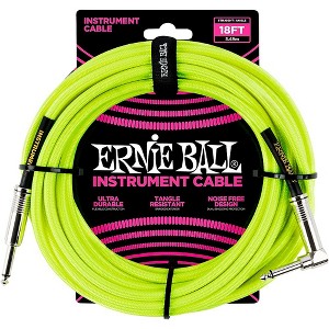 Ernie Ball 18' Straight to Angle Braided Instrument Cable - 1 of 1