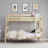 AZL1 Life Concept Beds Durable and Secure Twin over Twin Bunk Bed High Guardrail Durable Construction for Kids Room, Natural, 78.35"*59.06"*61.81" - 2 of 4