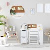 Study Desk and Chair Set, Learning Desk for Kids - Features Bookshelf, Bulletin Board, Cabinets- Perfect for Children Ages 3-8 - 3 of 4