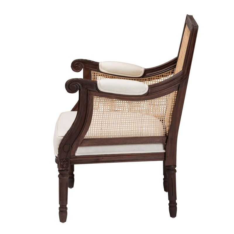 bali &#38; pari Desmond Fabric and Wood Accent Chair, 4 of 10