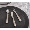 Saro Lifestyle Ribbed Cocktail Knife, Silver (Set of 4) - 4 of 4