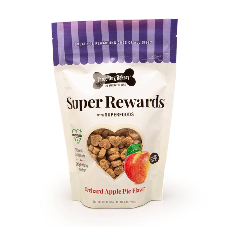 Three Dog Bakery Super Rewards with Superfoods - Orchard Apple Pie Dog Treats - 8oz, 1 of 8
