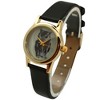 Olivia Pratt Owl Drawing Face Faux Leather Band Women Watch - 2 of 4