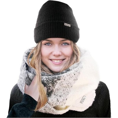 Nicole Miller Women Winter Beanie and Hanging Scarf