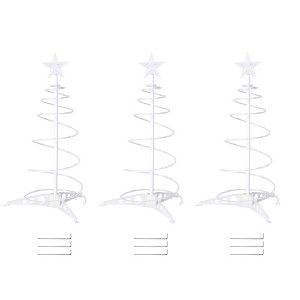 Yescom Munchkin  3 pack 2ft Spiral Tree for Indoo forr Outdoor Holiday Christmas Decoration Cool White Cold White - 1 of 4