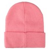 Kirby Smiling Face Pink Cuffed Plain Skull Acrylic  Knitted Embroidered Logo Beanie Hat - 3 of 3