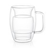 JoyJolt Cadus Glass Coffee Cups Double Wall  - Set of 2 Insulated Mugs Tea Glasses - 16-Ounces - image 3 of 4