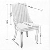 TiramisuBest Set of 2 Velvet Dining Chairs, Comfy Upholstered Accent Chairs with Curved Solid Wood Legs for Kitchen & Dining(Beige) - 4 of 4